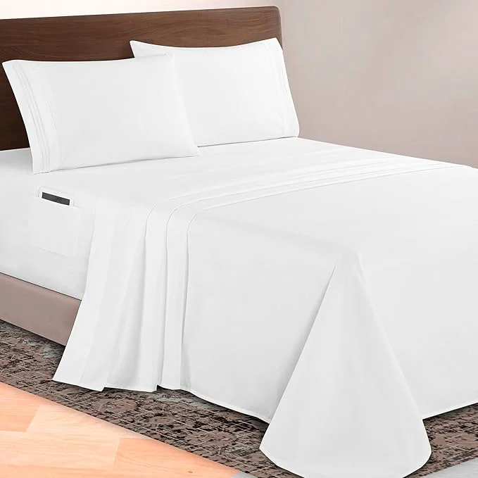 Pure Elegant Comfort Luxurious 1500 Premium Hotel Quality Microfiber 4-Piece Sheet Premium Material