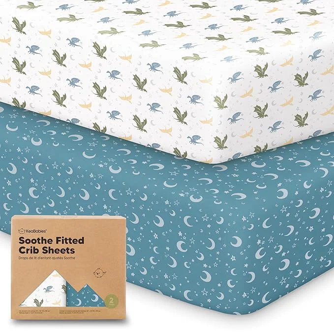 High-End KeaBabies 2-Pack Organic Crib Sheets Smooth