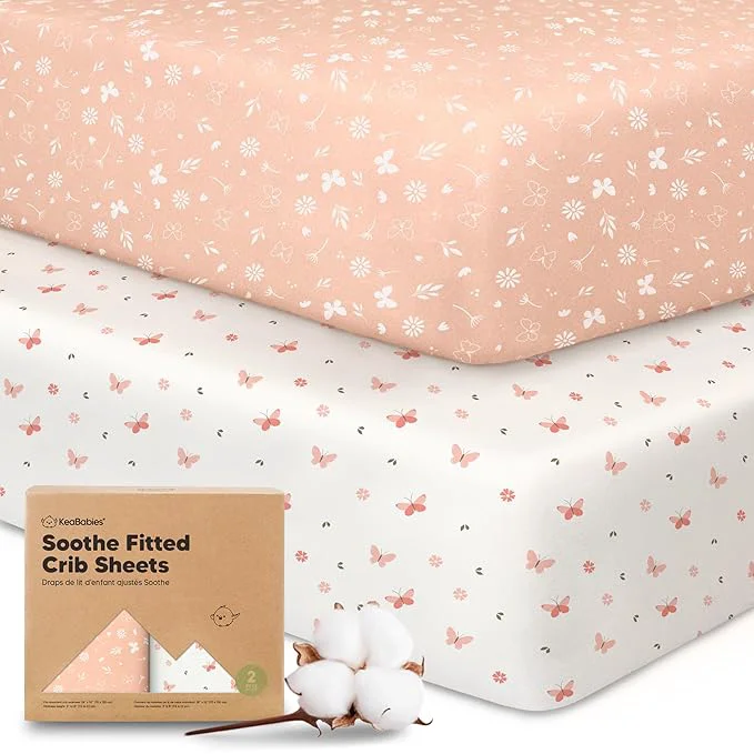 Official KeaBabies 2-Pack Organic Crib Sheets Top-Quality