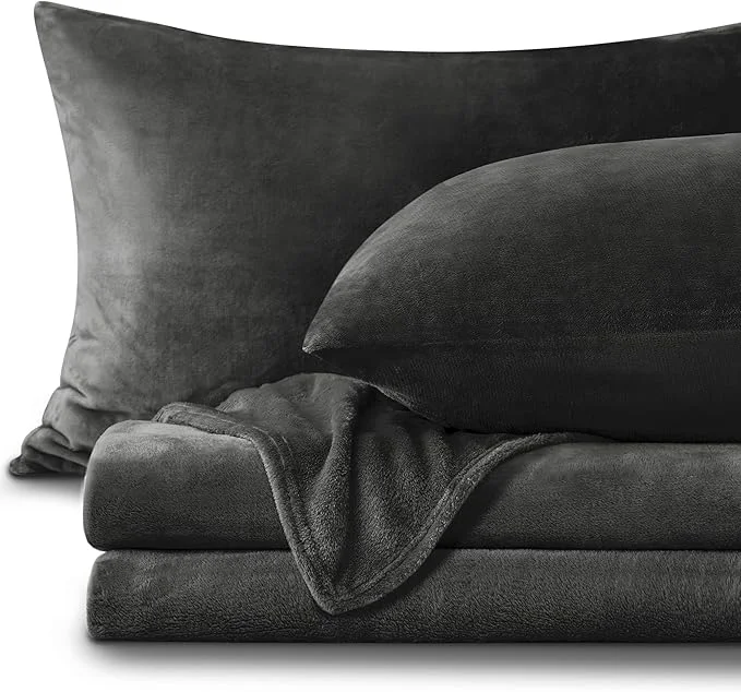 Sustainable BEDELITE Flannel Sheets King Size Dark Grey Clean
