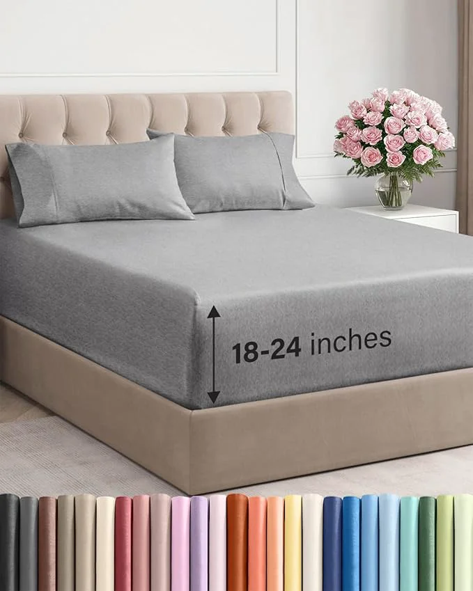 Effective Extra Deep Cal King Sheet Set Reusable