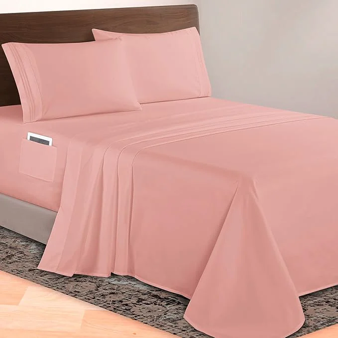 Stylish Elegant Comfort Luxurious 1500 Premium Hotel Quality Microfiber 4-Piece Sheet Next-Generation