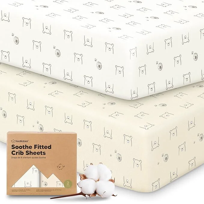 Effective KeaBabies 2-Pack Organic Crib Sheets Minimalist