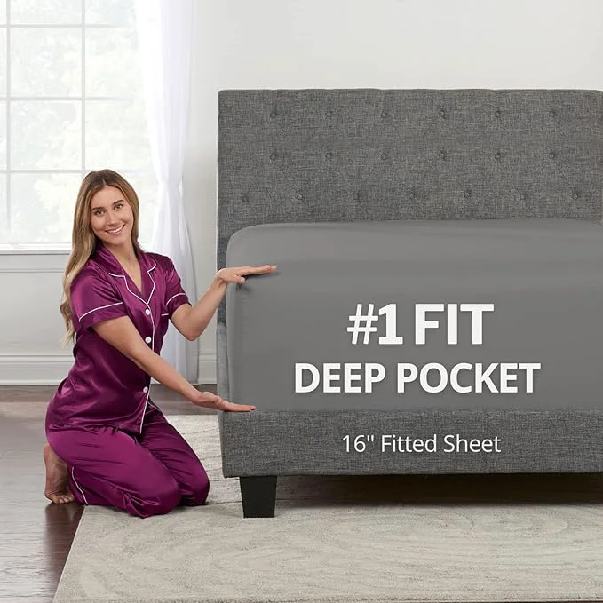 Environmentally Friendly DeaLuxe Fitted Sheet 16 High-Performance