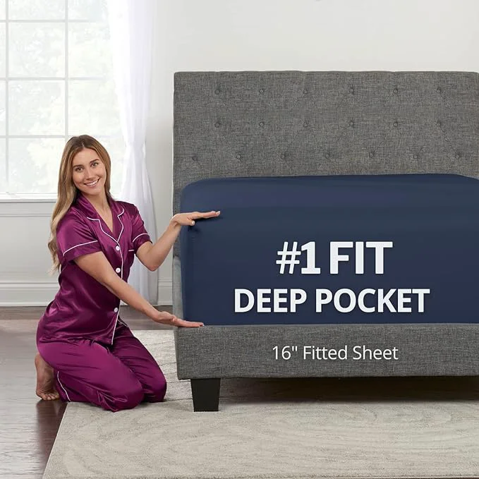Secure Kids Twin XL Fitted Sheet – Extra Deep Pocket Twin XL Fitted Sheet Only – Safe