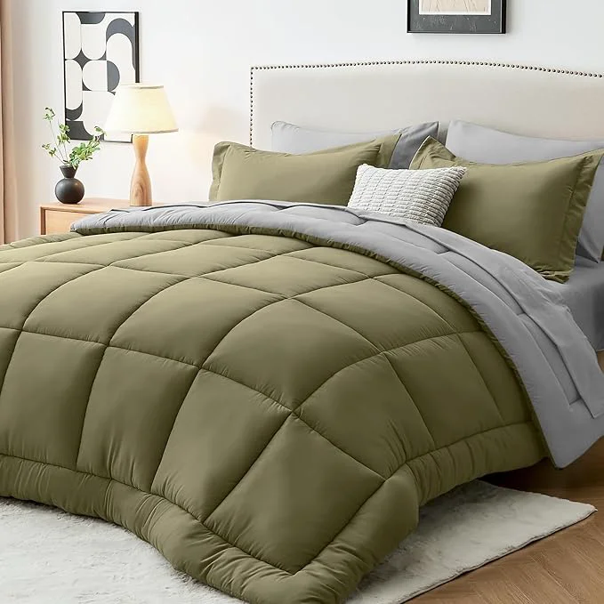 High-End Sasttie King Size Comforter Set 7 Pieces Bed in a Bag King Complete Bedding Next-Generation