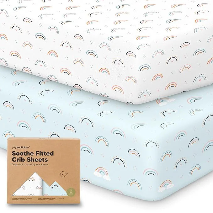 Trendy KeaBabies 2-Pack Organic Crib Sheets Modern