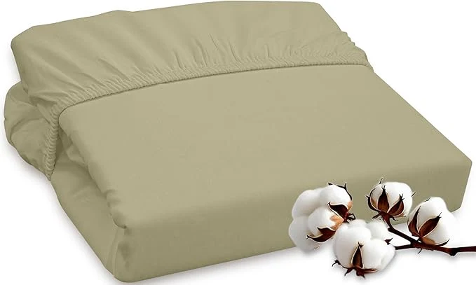Outstanding ROYALE LINENS 300 Thread Count Long Staple Combed Cotton Fitted Sheet Sustainable