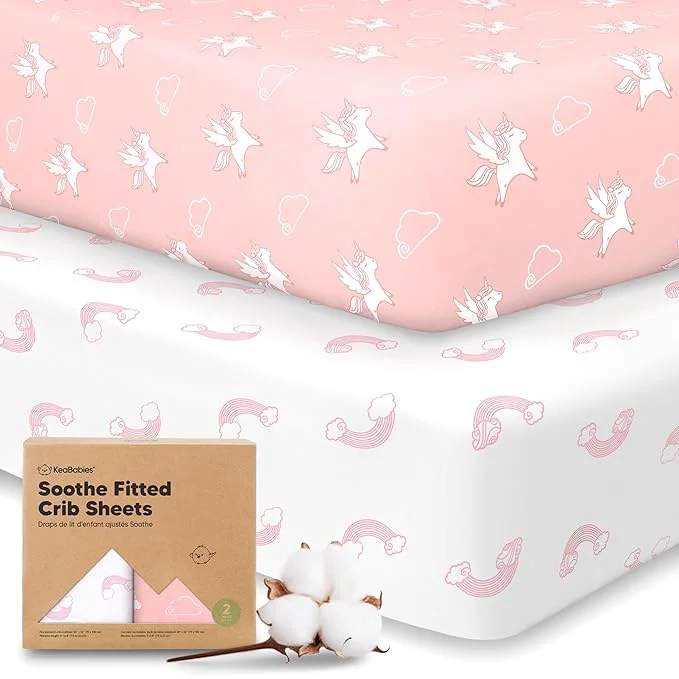 World-Class KeaBabies 2-Pack Organic Crib Sheets Relaxed