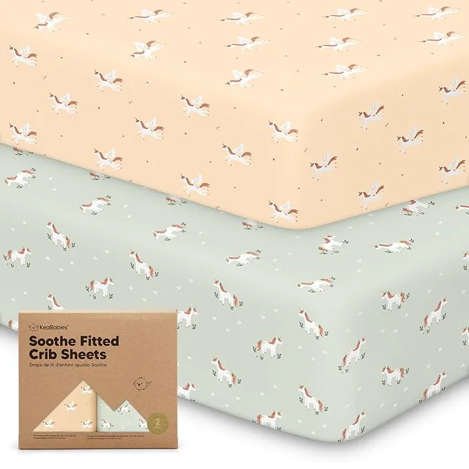 Relaxed KeaBabies 2-Pack Organic Crib Sheets Premium