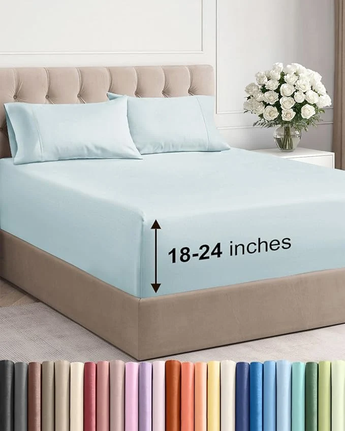 Versatile Extra Deep Cal King Sheet Set Classic