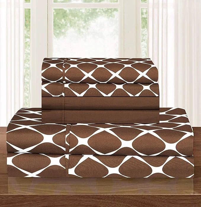 Selected Elegant Comfort Luxury Softest and Coziest 6-Piece Bed Sheet Set Wrinkle Premium Material