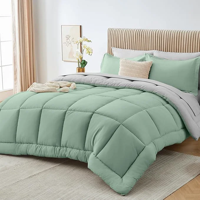 Elite Sasttie Twin XL Comforter Set 5 Pieces Reversible Twin XL Bed in a Bag Organic