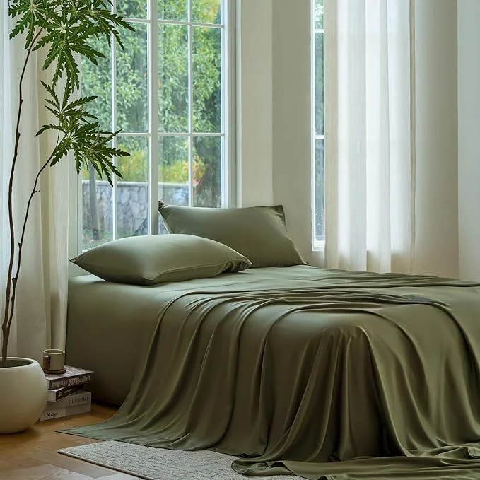 Crafted DOZ Sheet Set Viscose derived from Bamboo Organically Grown Buttery Soft Expertly Made