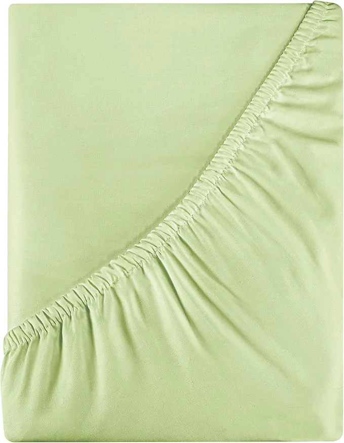High-Grade Royale Linen 400 Thread Count American Grown Cotton Fitted Sheet Twin Size Next-Generation