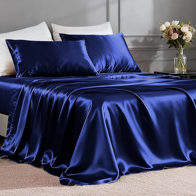 Sophisticated FreshCulture Satin Sheets California King Breathable