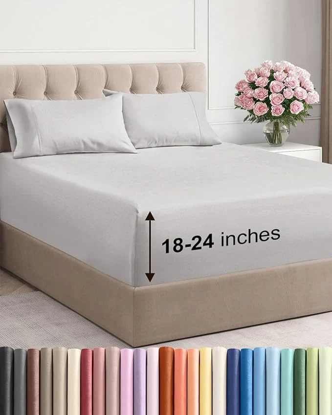 Fine Extra Deep Cal King Sheet Set Exceptional
