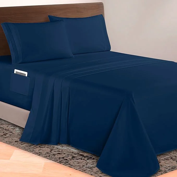 Versatile Elegant Comfort Luxurious 1500 Premium Hotel Quality Microfiber 4-Piece Sheet Specialty