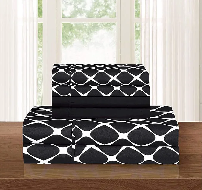 Carefully Designed Elegant Comfort Luxury Softest and Coziest 6-Piece Bed Sheet Set Wrinkle Comfortable
