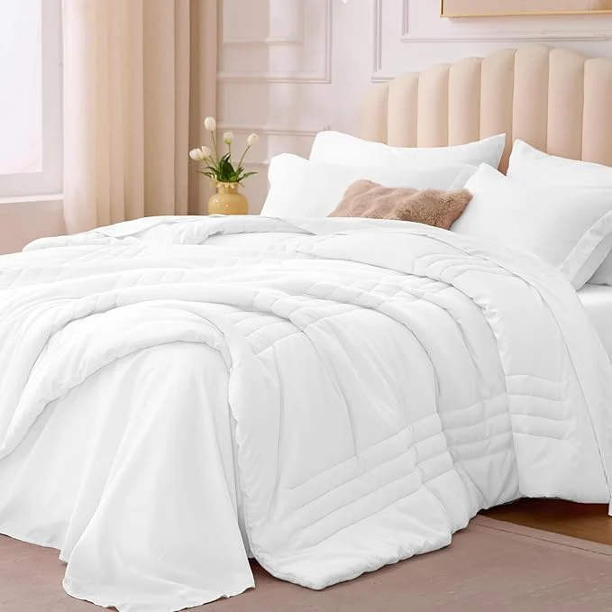 Minimalist Twin Comforter Set White Trendy