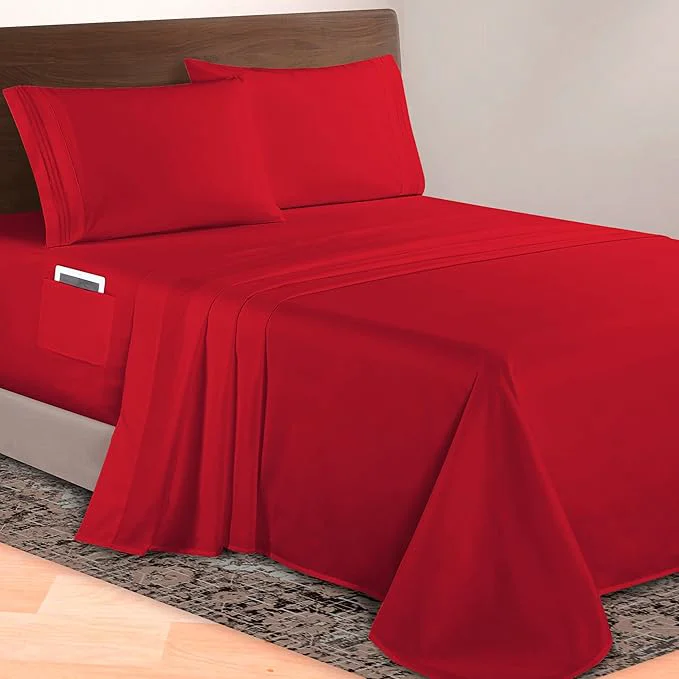 Effective Elegant Comfort Luxurious 1500 Premium Hotel Quality Microfiber 4-Piece Sheet Fine
