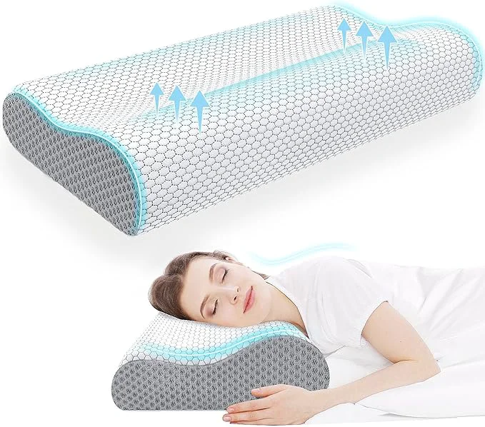 Lightweight CloudBliss Memory Foam Pillow Ergonomic Neck Contour Cervical Pillow World-Class