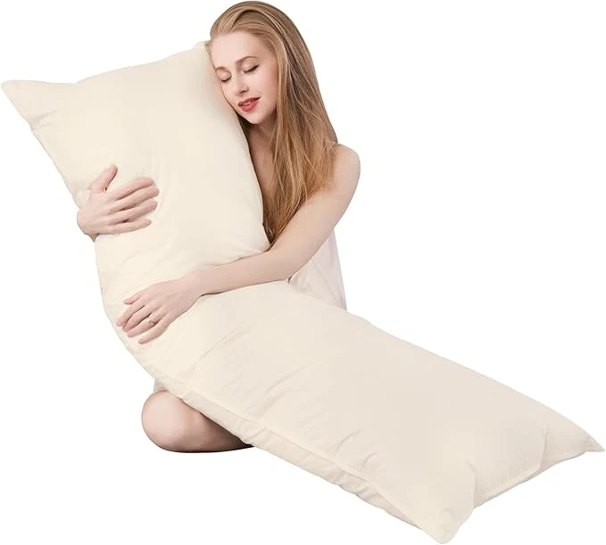 Exclusive Goose Down Body Pillows for Adults Large Body Pillow for Side Sleeper Fashionable