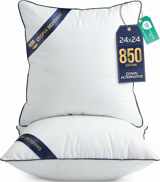 Practical Utopia Bedding Throw Pillow Inserts 24 x 24 Inches Decorative Indoor Pillows Versatile