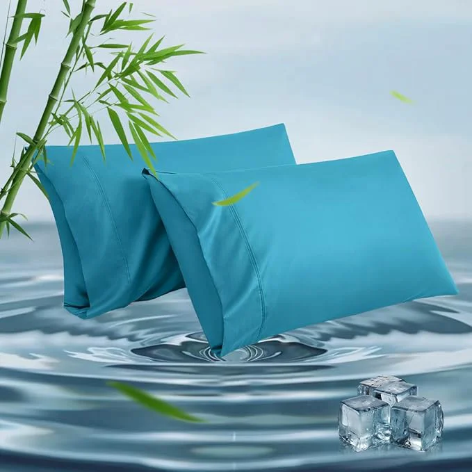 Pure King Pillowcases Cooling Viscose from Bamboo Pillow Covers Detailed