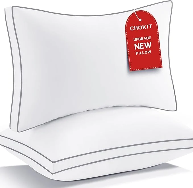Recyclable Premium Pillows King Size Set of 2 Fluffy and Supportive 7D Down Convenient