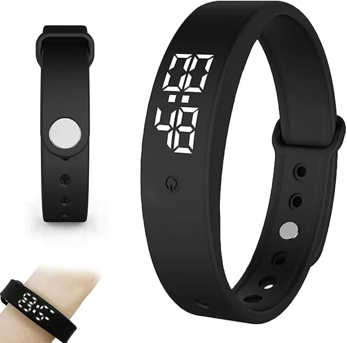 Certified Vibrating Alarm Wristband Deaf People Watch Band Fit Sleeps Rise Silent Shock Smart