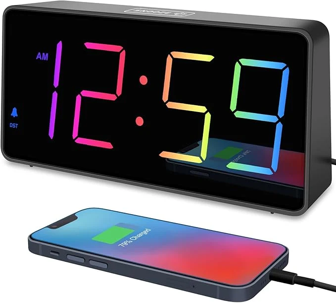 Easy-to-Use Peakeep Digital Alarm Clock for Bedroom Bedside Extra Loud for Heavy Sleepers Authentic