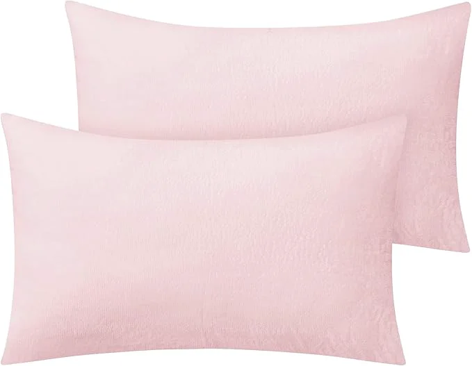 Contemporary BEDELITE Flannel Pillow Cases Queen Size Set of 2 Super Soft Fleece Pillowcases Authentic