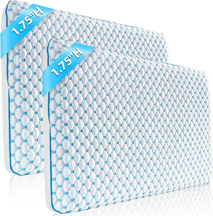 Premium Stomach Sleeping Pillow for Stomach Sleeper Flat Pillows for Sleeping Thin Trendy