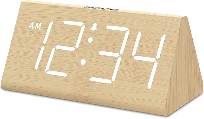 Eco-Friendly DreamSky Wooden Digital Alarm Clocks Versatile