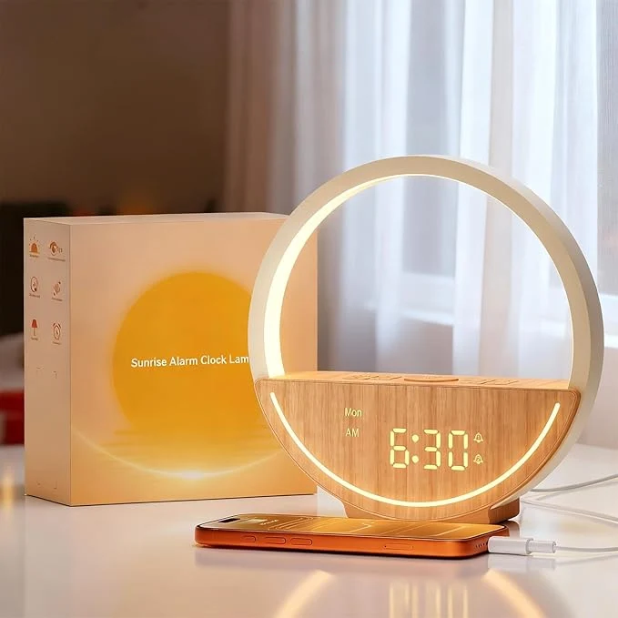 Optimized Vivilumens Wake Up Light Sunrise Alarm Clock Solid