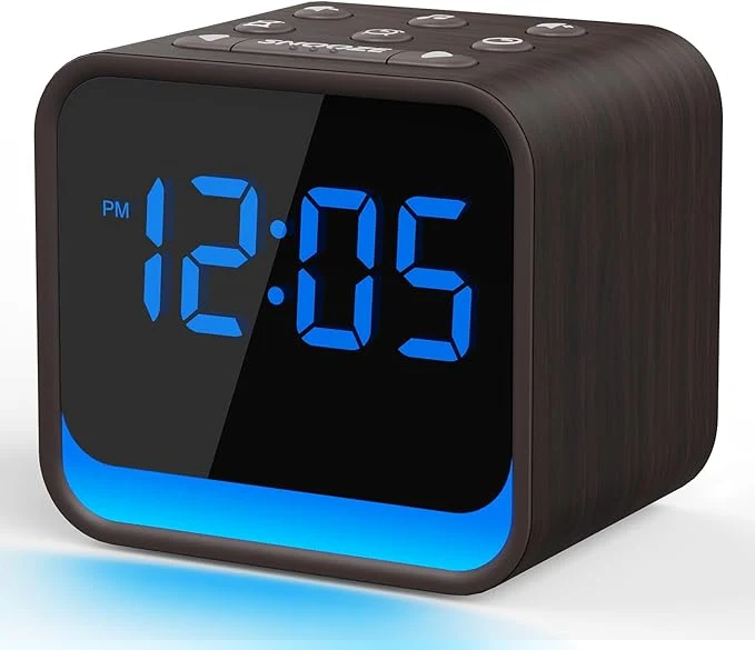 Functional Housbay Wooden Sound Machine Alarm Clock Smooth
