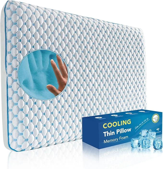 Lightweight Stomach Sleeping Pillow for Shoulder and Neck Pain Relief Thin Pillow for World-Class