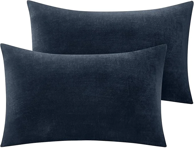 Clean BEDELITE Flannel King Size Pillow Cases Set of 2 Super Soft Fleece Pillowcases Top-Quality