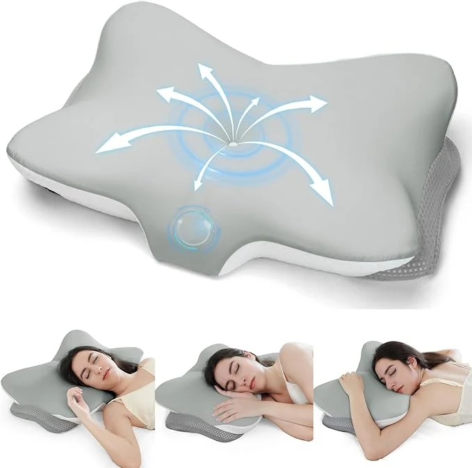 Casual Cervical Neck Pillow for Pain Relief- Memory Foam Orthopedic Pillow Ergonomic Powerful