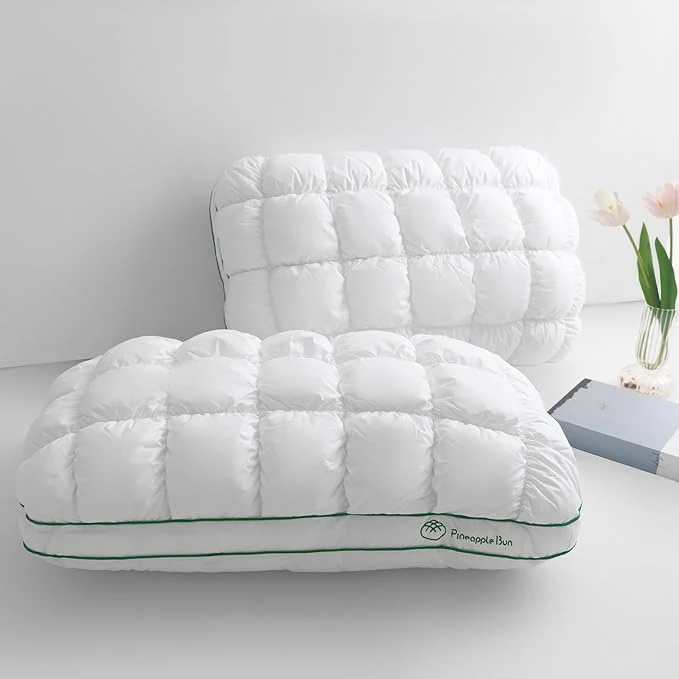 Top-Quality YOUR MOON Fluffy Support Bed Pillow Standard Size Set of 2 Super Soft Premium Solid