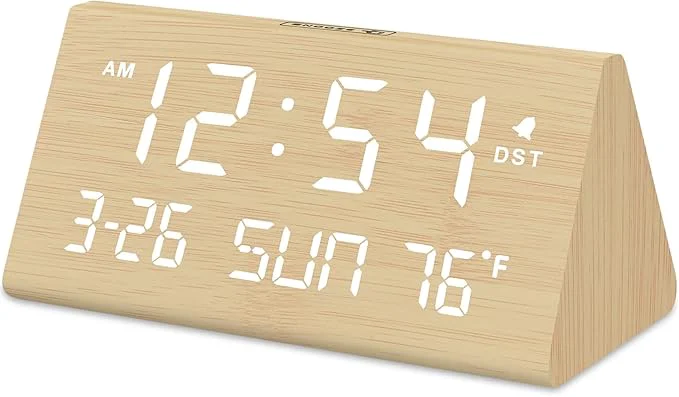 Natural DreamSky Digital Alarm Clocks for Bedrooms World-Class