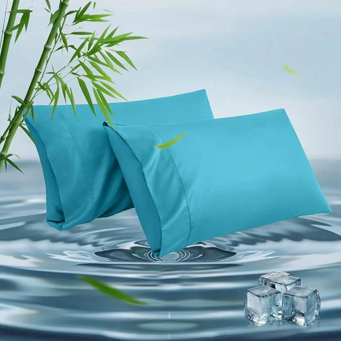 Artisan Queen Pillowcases Cooling Viscose from Bamboo Pillow Covers Detailed