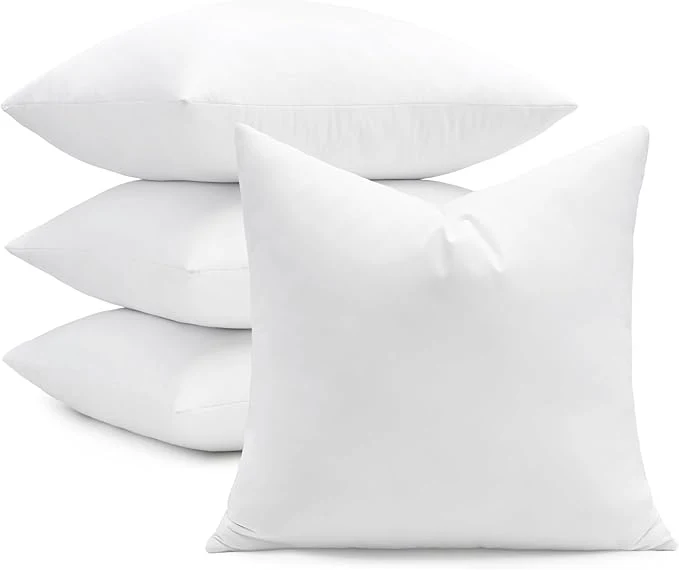 Effective puredown® 18x18 Feather Down Pillow Inserts 4 Pack Throw Pillow Inserts Reliable