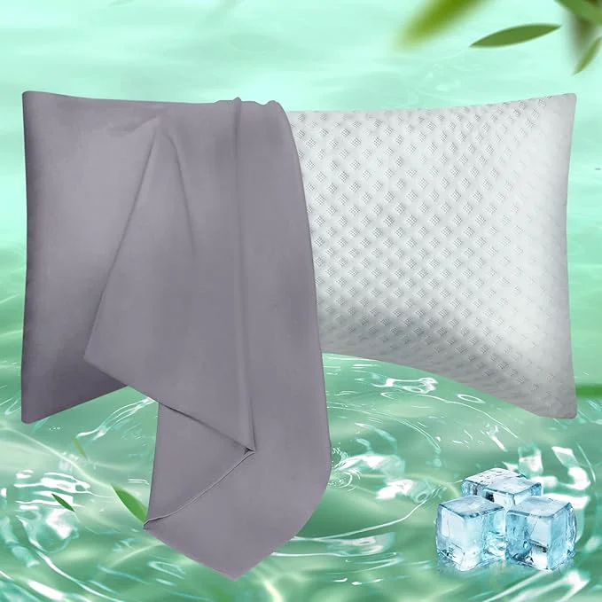 Fast Curved Pillow Case Queen Size Side Sleeper Pillow Cases Cover Cooling Rayon Original
