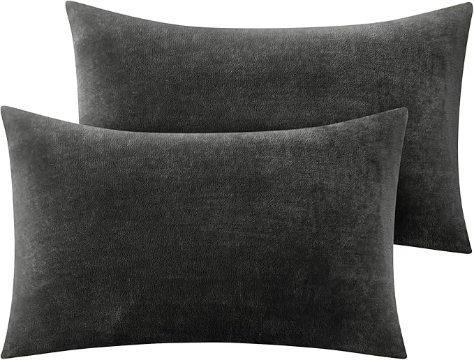 User-Friendly BEDELITE Flannel Pillow Cases Queen Size Set of 2 Super Soft Fleece Pillowcases Comfortable