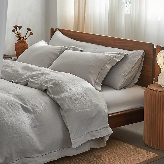 Official Simple Opulence Washed Linen Duvet Cover Refined