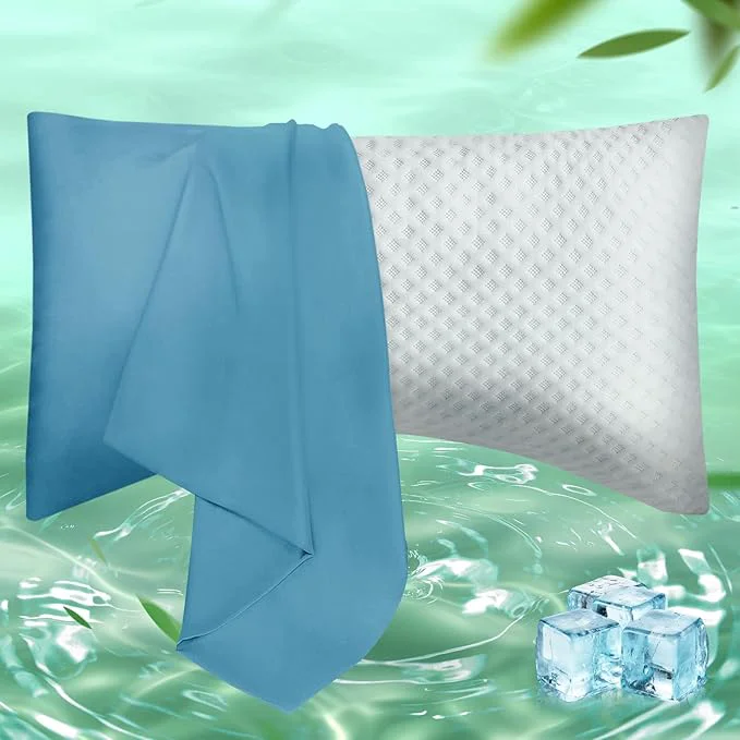 High-Grade Curved Pillow Case King Size Side Sleeper Pillow Cases Cover Cooling Rayon Powerful