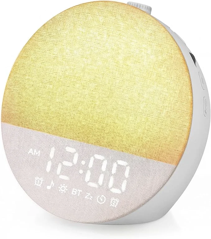 Eco-Friendly Geuuap Sunrise Alarm Clock White Noise Machine Natural Wake-Up Light Dependable