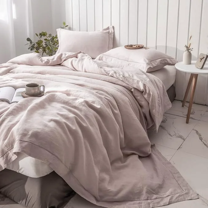 Crafted Simple Opulence Washed Linen Duvet Cover Reusable